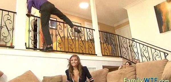  Husband and wife fuck the babysitter 748
